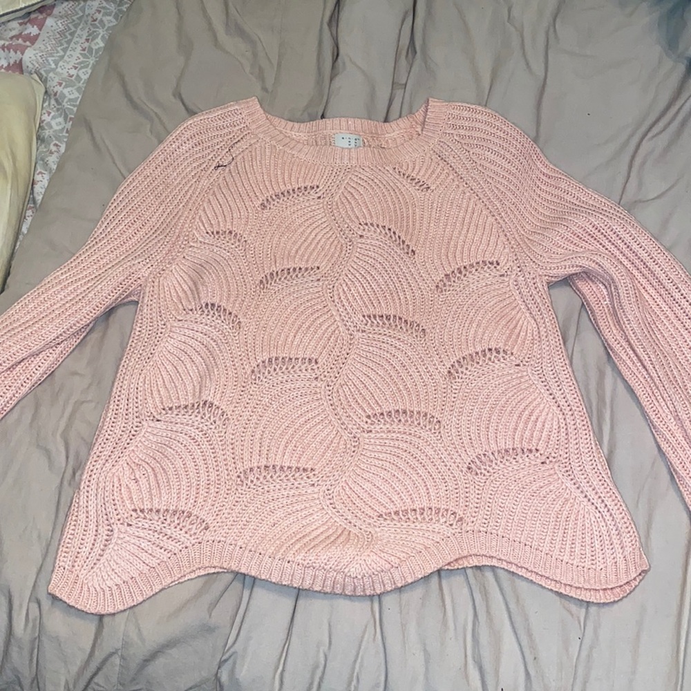 A New Day sweater chunky knit pink